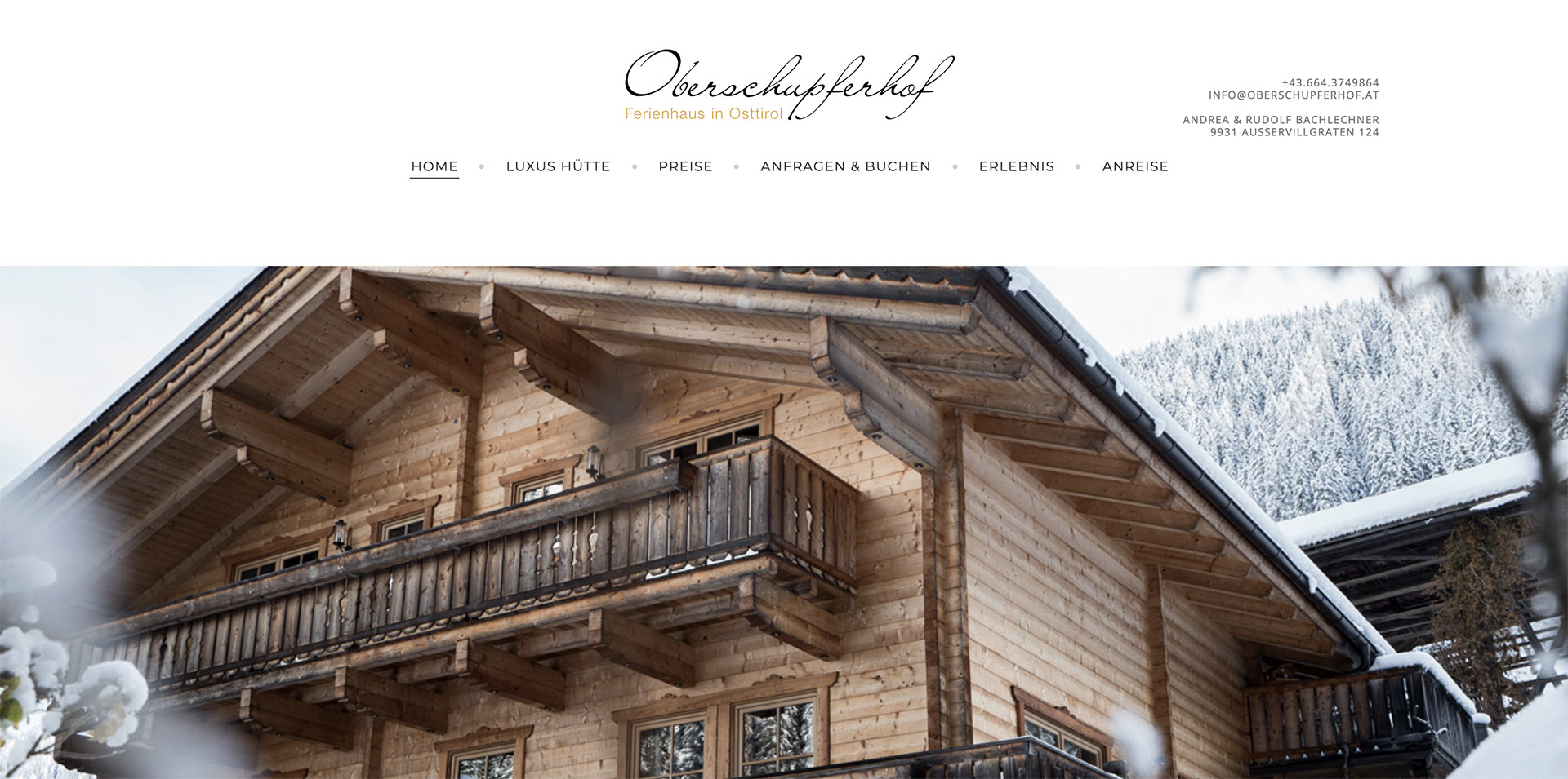 Neue Website Oberschupferhof
